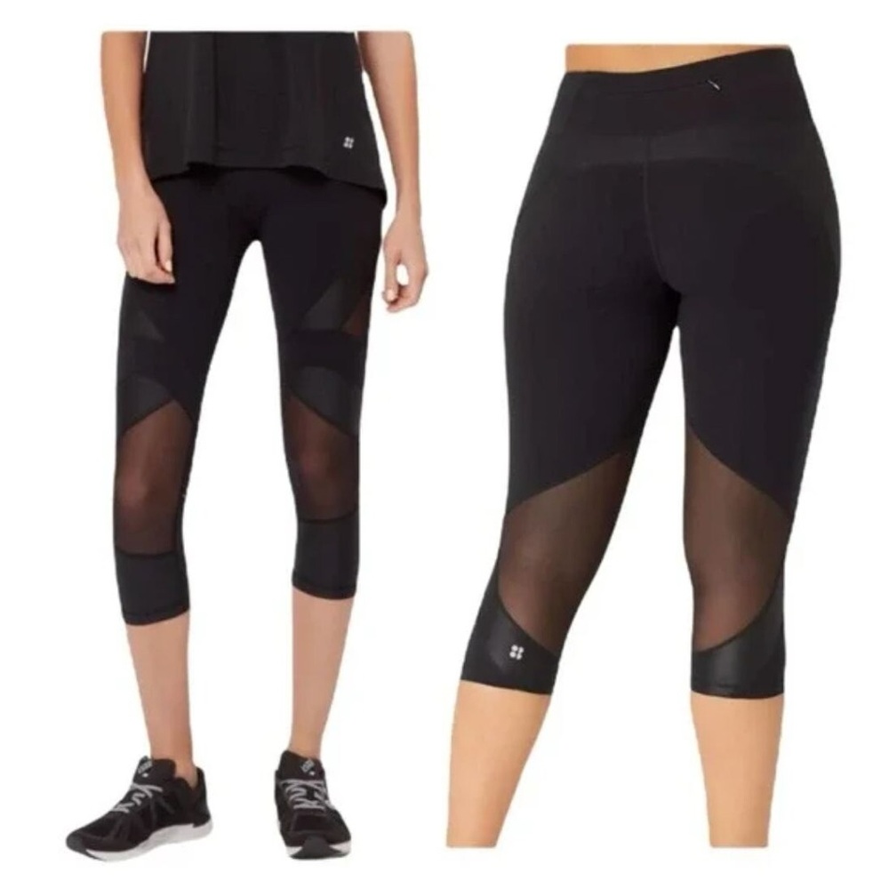 Sweaty Betty Power Mesh Cropped Gym Leggings Black (Original SB Bf Sell Out)